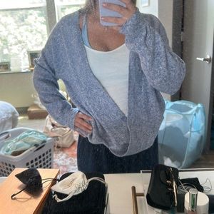 Oversized cotton cardigan